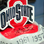 Ohio State decor signed by Jim Tressel