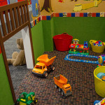 Kids cubby play area