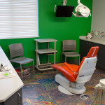 green pediatric dental room