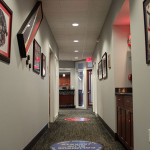 hallway with Columbus Blue Jackets pictures