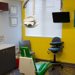 yellow pediatric dentist room